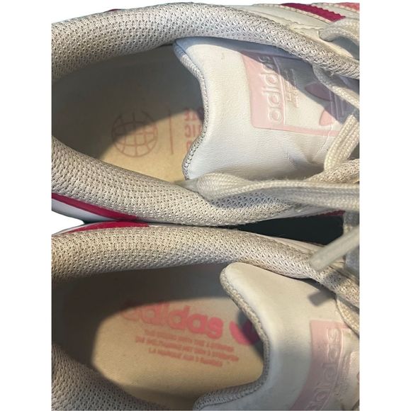 Adidas Superstar J Big Kids' Shoes Cloud White/Clear Pink/Bliss Pink kids size 4 - Picture 5 of 11
